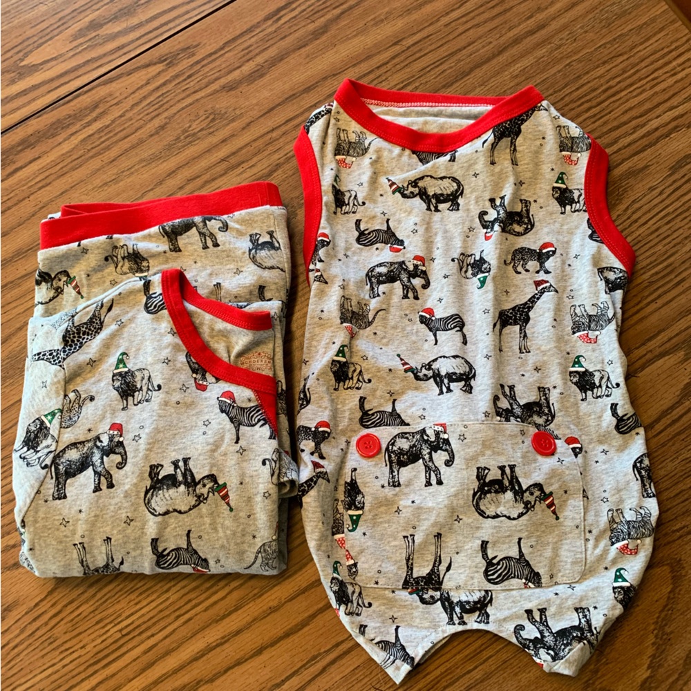 Woman’s and dog matching Christmas pajamas from Target